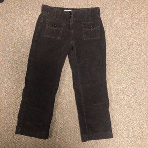 Black Corduroy Cropped Jeans